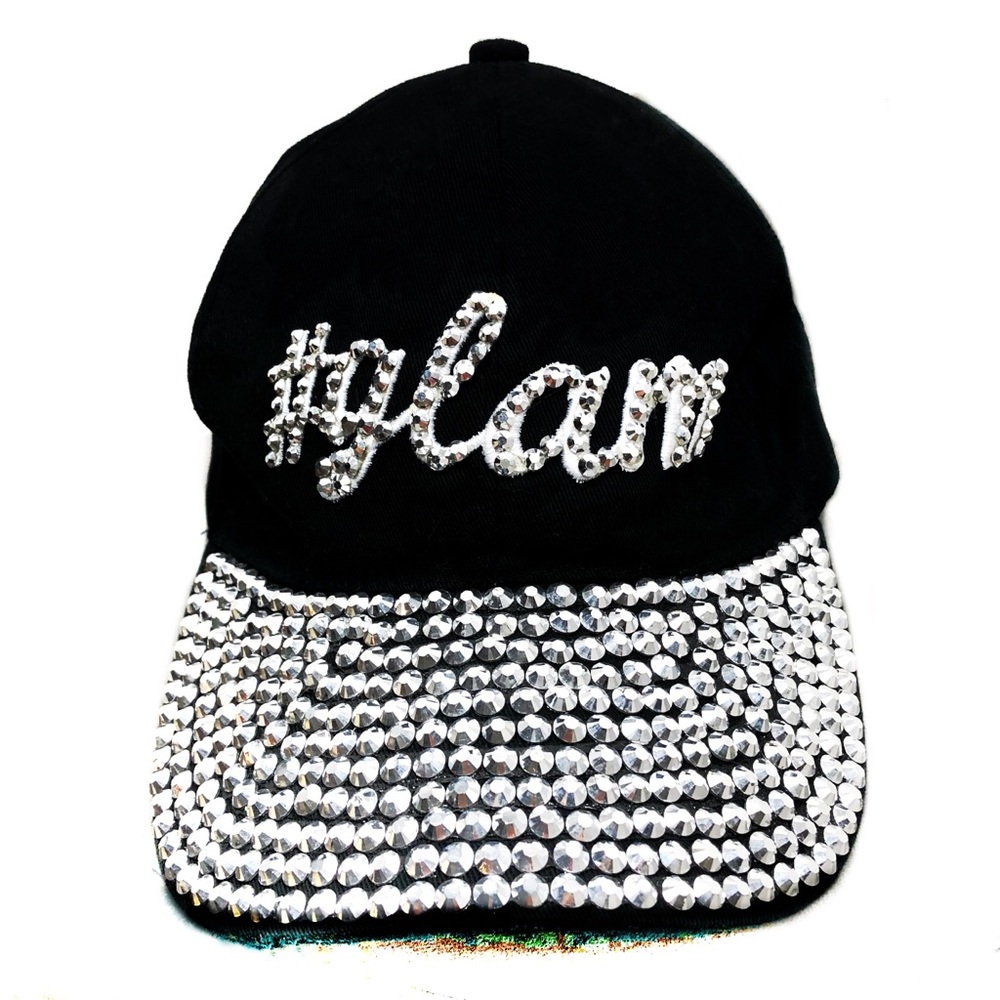 Embellished rhinestone cap hat